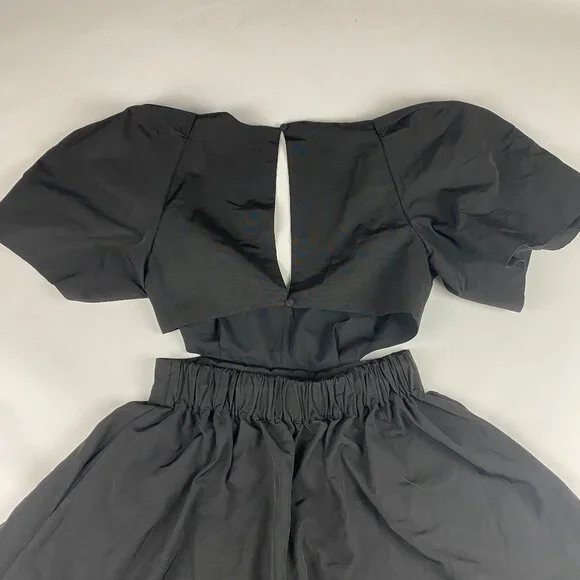 banana republic open back mini dress Linen-Blend Open-Back Mini Dress